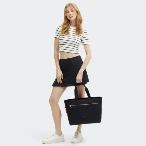 Bolsa Kipling Colissa Zip Preto - Imagem 5
