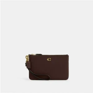 Bolsa de Mão Coach wristlet marrom