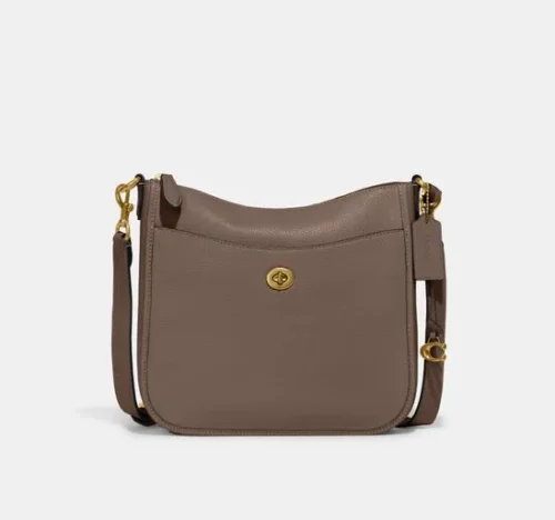 Bolsa Coach Chaise Crossbody marrom