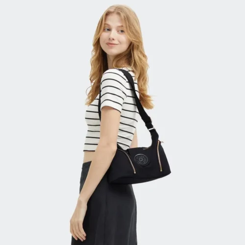 Bolsa Kipling Sera M Preto - Imagem 7