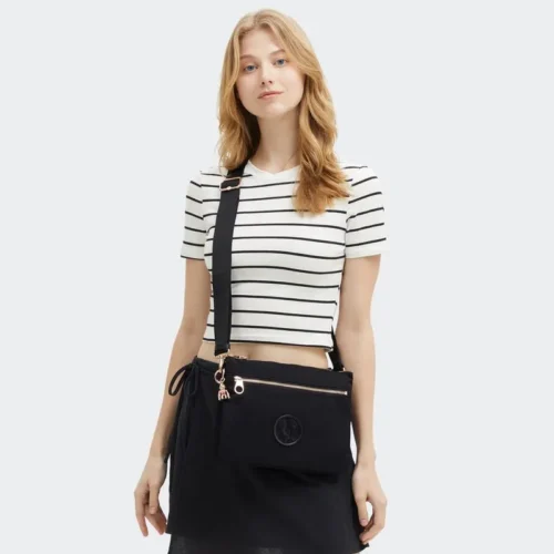 Bolsa Kipling Riri L Zip Preto - Imagem 7