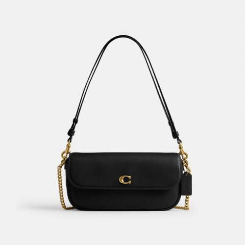 Bolsa Coach Brook Flap Chain preta