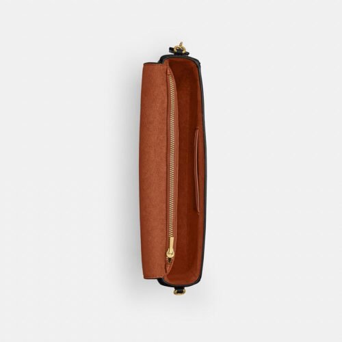 Bolsa Coach Brook Flap Chain preta - Imagem 3