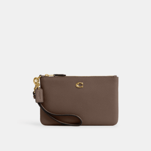 Bolsa De Mão Coach Small Wristlet Dark stone