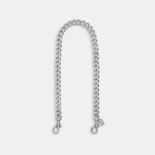 Alça curta Coach Short Chunky Curb Prata