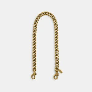 Alça curta Coach Short Chunky Curb dourada