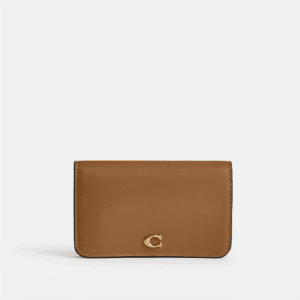 Porta Cartões Coach Essential Slim caramelo