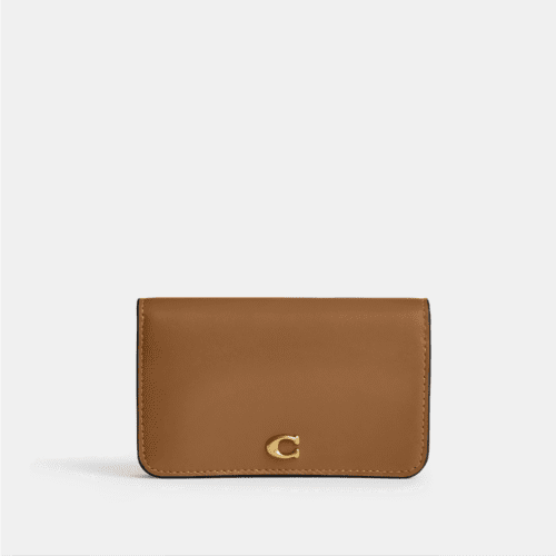 Porta Cartões Coach Essential Slim caramelo