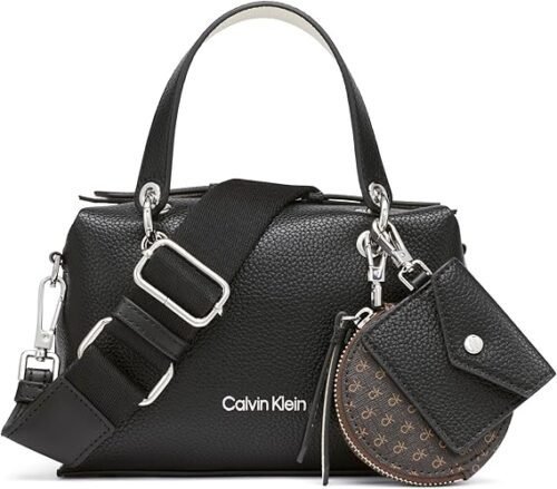 Bolsa Calvin Klein satchel preta