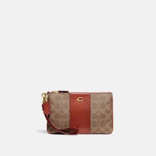 Bolsa de Mão Coach Wristlet Signature