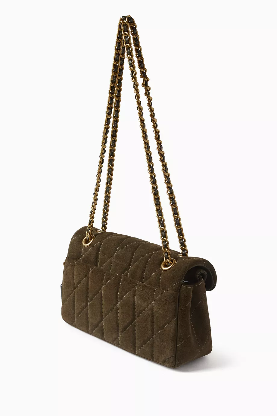 Bolsa Coach Tabby quilting 26 suede oliva - Imagem 2