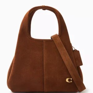 Bolsa Coach Lana 23 suede marrom