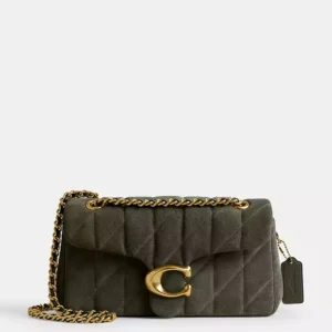 Bolsa Coach Tabby quilting 26 suede oliva