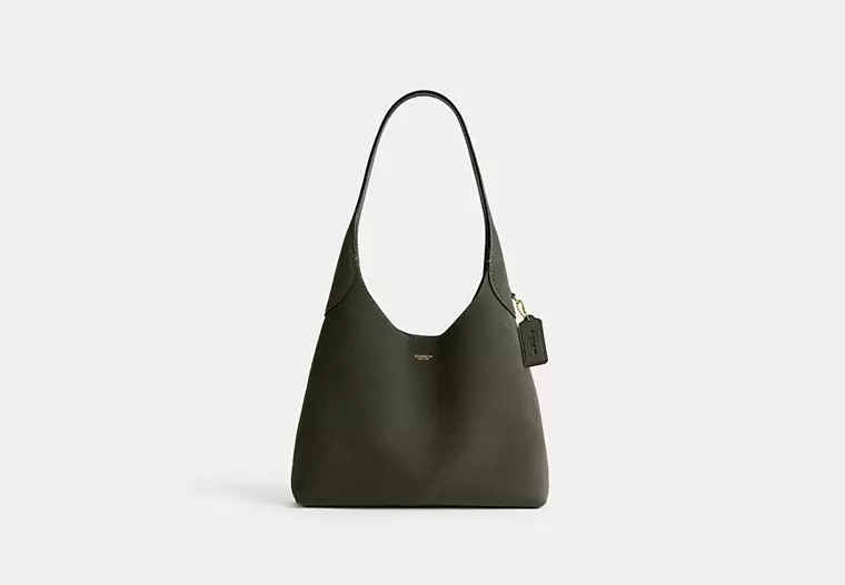 Bolsa Coach Brooklyn 28 suede oliva