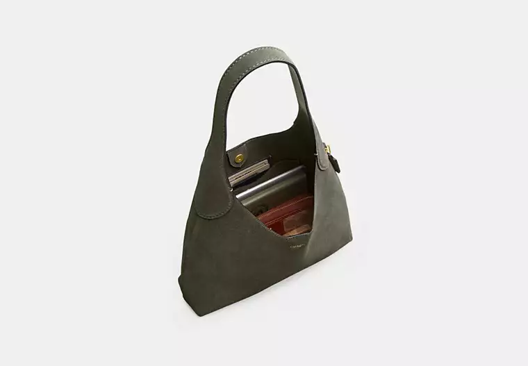 Bolsa Coach Brooklyn 28 suede oliva - Imagem 2