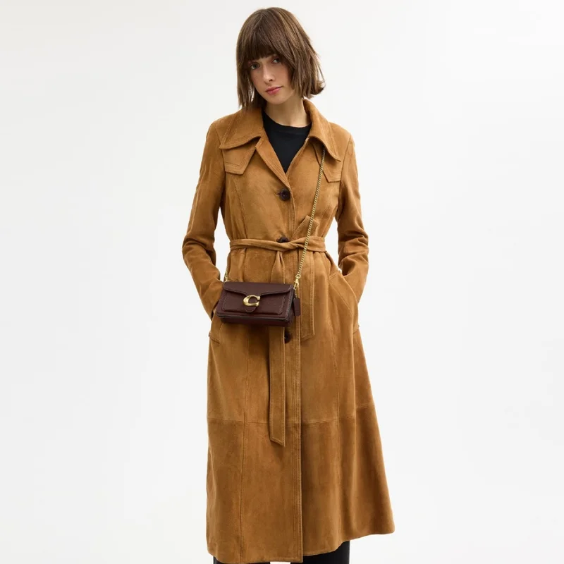 Bolsa Coach Tabby chain 19 marrom - Imagem 4