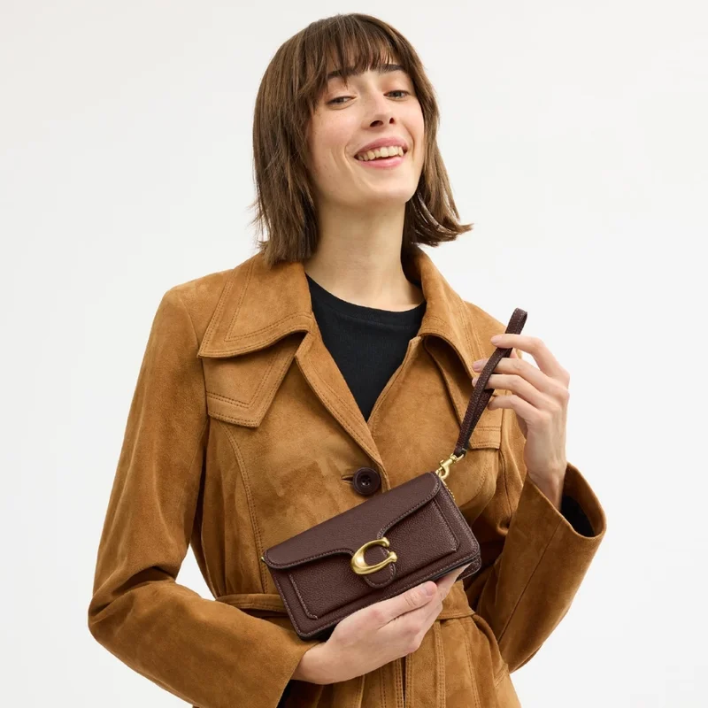 Bolsa Coach Tabby chain 19 marrom - Imagem 5