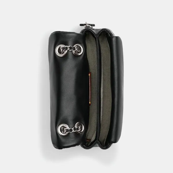 Bolsa Coach Tabby 20 Quilting preta/prata - Imagem 2
