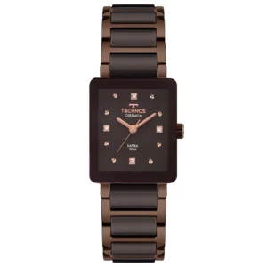 Relógio Technos Cerâmica Marrom 2035NFC/2M