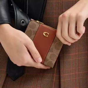 Carteira Coach slim billfold signature