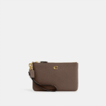 Bolsa De Mão Coach Small Wristlet Dark stone