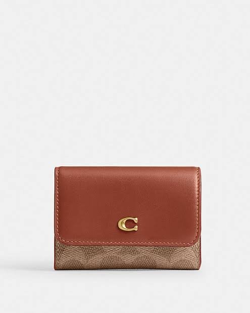 Porta cartão Coach Essential flap signature