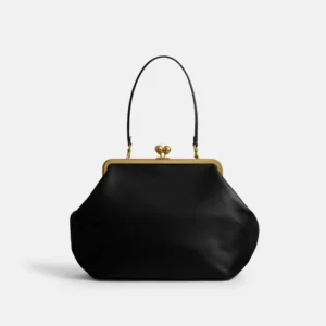 Bolsa Coach Large Kisslock Frame Preto