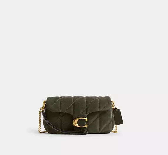Bolsa Coach Tabby quilting olive suede