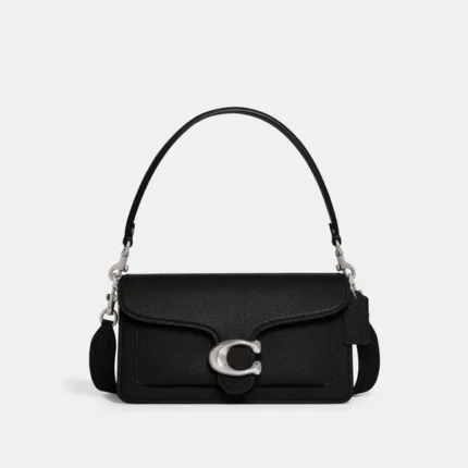 Bolsa Coach Tabby Shoulder 26 preta/prata