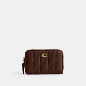 Porta-Cartões Coach Pillow Quilting Marrom