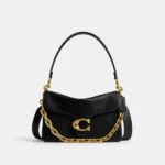 Bolsa Coach Chain Tabby Shoulder preta