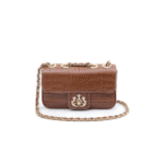 Bolsa Isla mini Anne Em Couro Natural MAXI CROCO PECAN