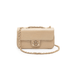 Bolsa Isla Anne Em Couro Natural NEW CROCO NATA OURO