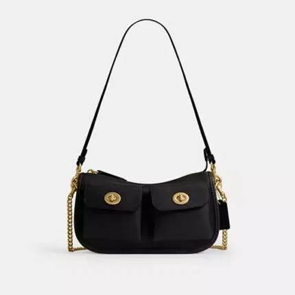 Bolsa Coach Turnlock Waverly preta