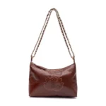 Bolsa Dayse crossbody em couro pinhão estonado
